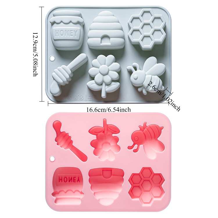 6-hole Bee Theme Silicone Mold - огляд і ціна Bunny Cake Mold